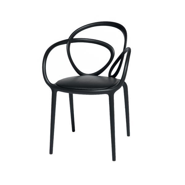 Black Loop Padded Armchair