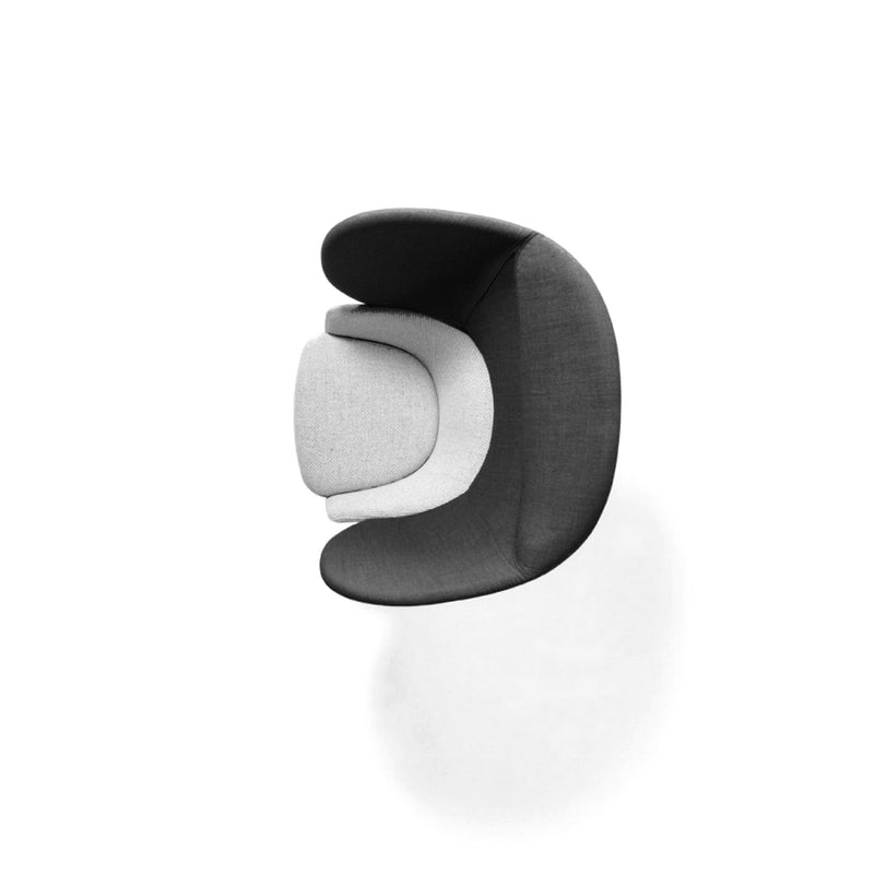 Black & White Upholstered Bergère Chair