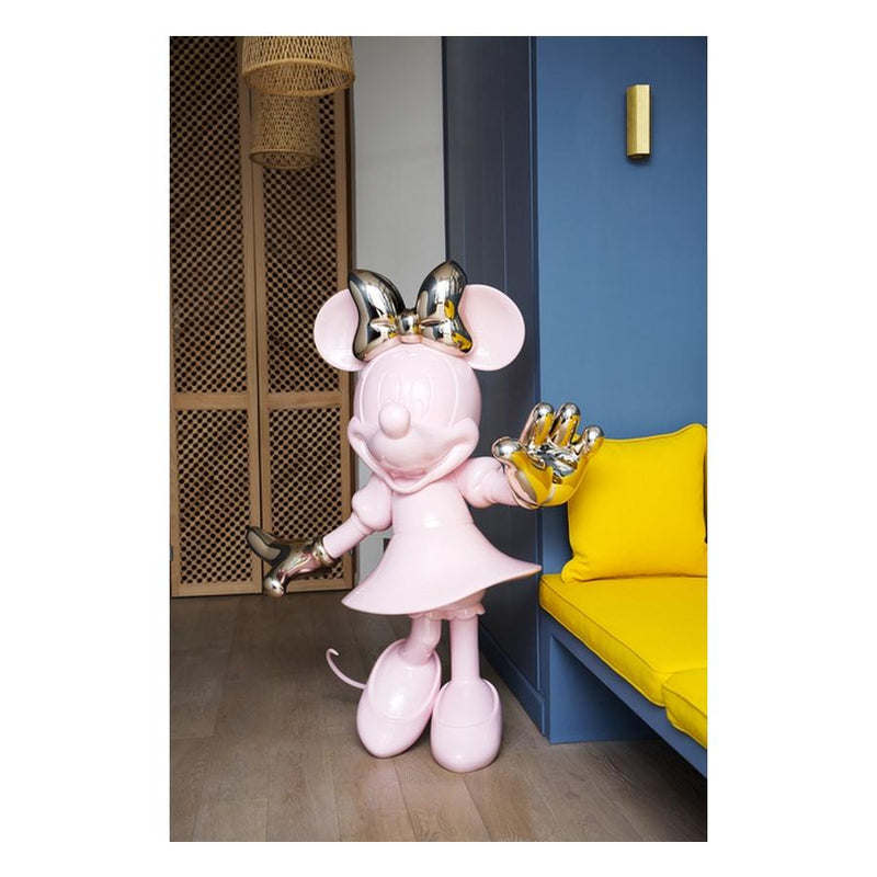 Life-Size 4.6 Ft Tall Glossy Pink Minnie Mouse Pop Sculpture