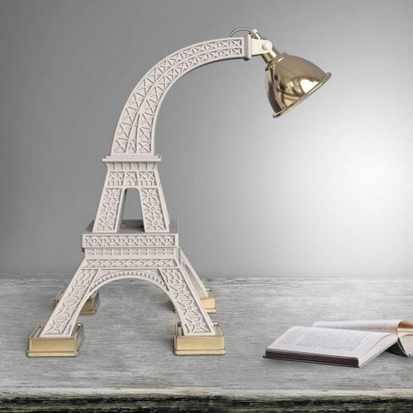 Paris Eiffel Tower White Table Lamp