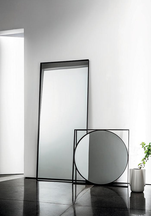 Visual Rectangular Brass Floor mirror