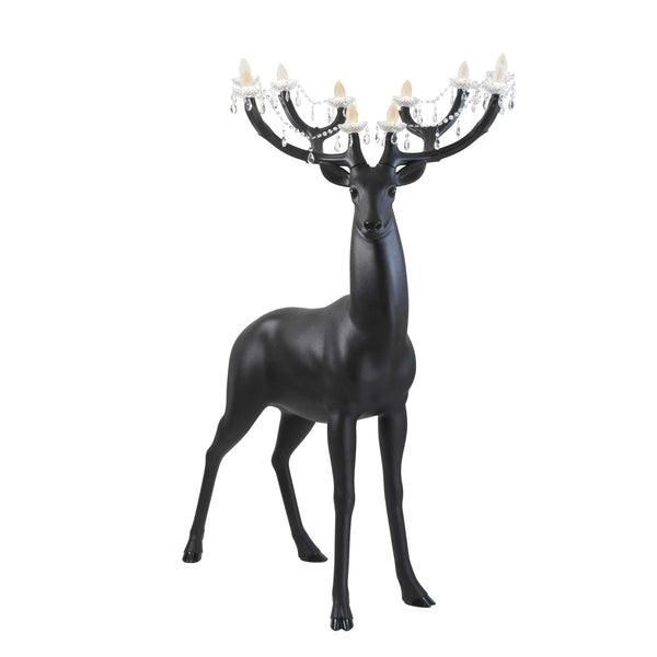 6.5 Feet Tall Black Sherwood Deer Chandelier