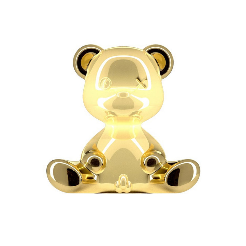 Qeeboo Gold Teddy Bear Lamp with LED Stefano Giovannoni
