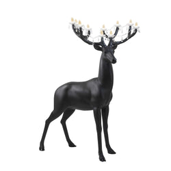 6.5 Feet Tall Black Sherwood Deer Chandelier