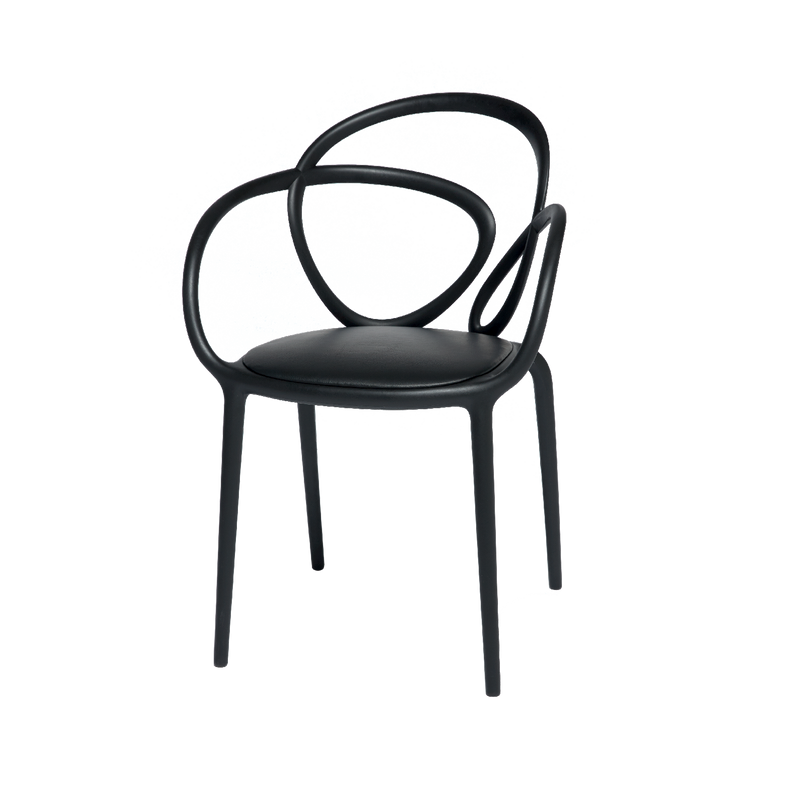 Black Loop Padded Armchair