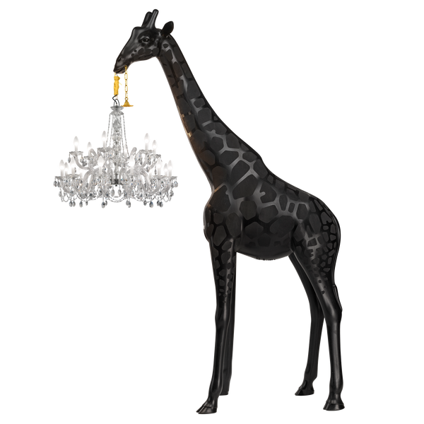 13 Feet Tall Black Giraffe Outdoor Chandelier