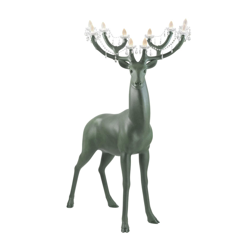 6.5 Feet Tall Forest Green Sherwood Deer Chandelier