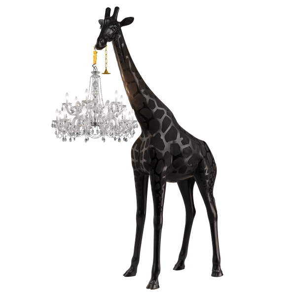 13 Feet Tall Black Giraffe Outdoor Chandelier