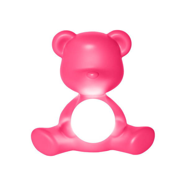 Fuchsia Teddy Bear Lamp LED Rechargeable