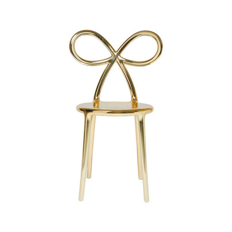 Gold Metal Ribbon Chair