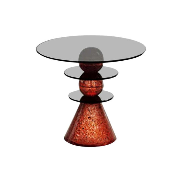 Red Glass Side Table