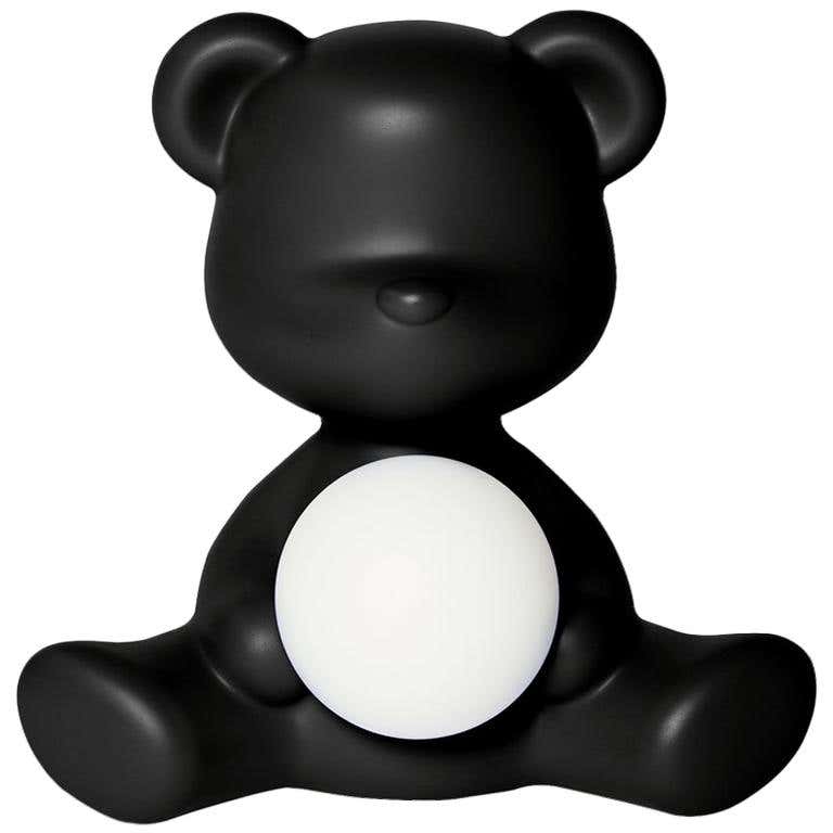 Black Teddy Bear Lamp LED Rechargeable