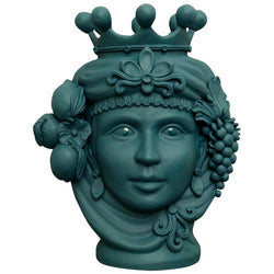 Matte Green Sicilian Terracotta Vase