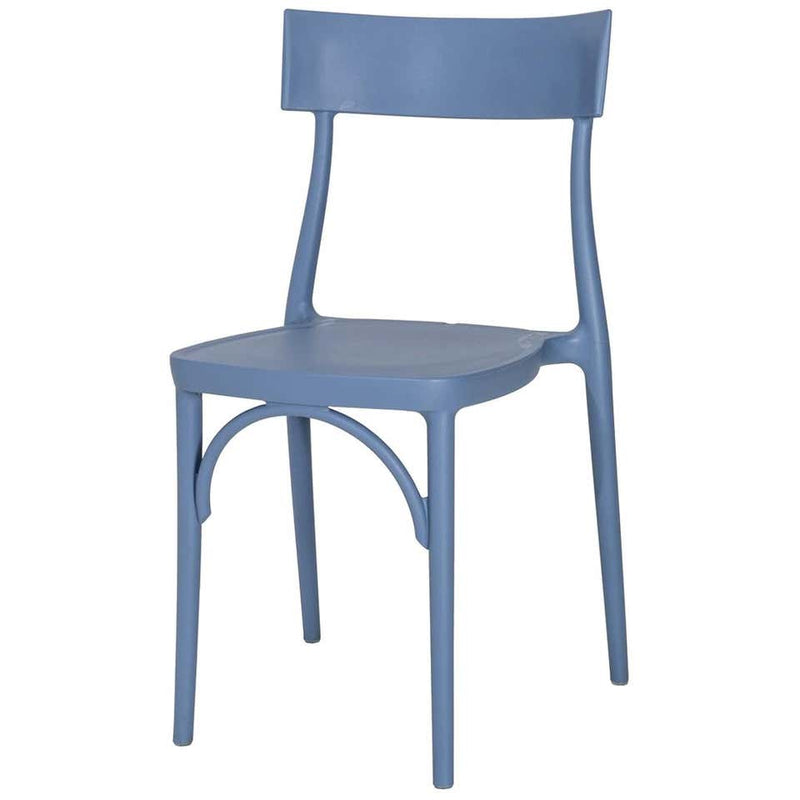 Milani, Steel Blue Polypropylene Dining Chair