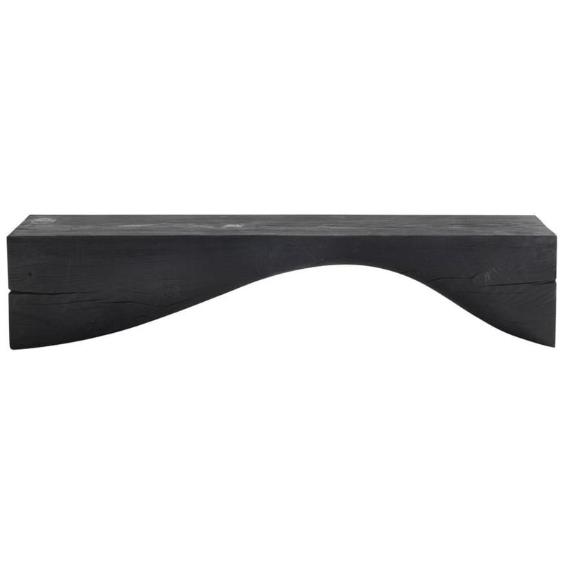 Curve 71" Black Cedar Vulcano Bench