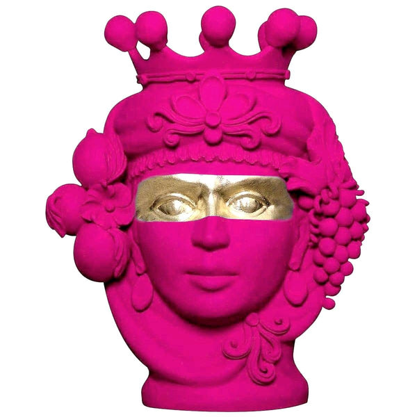Pink and Gold Terracotta Vase