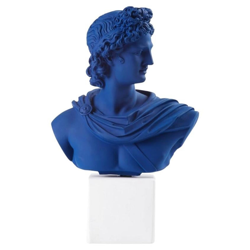 Apollo Bust Statue in Blue XL
