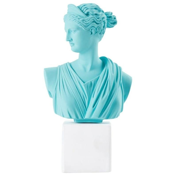 Artemis Bust Statue in Turquoise XL