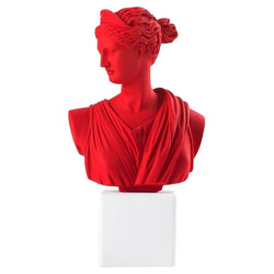 Artemis Bust Statue in Red XL