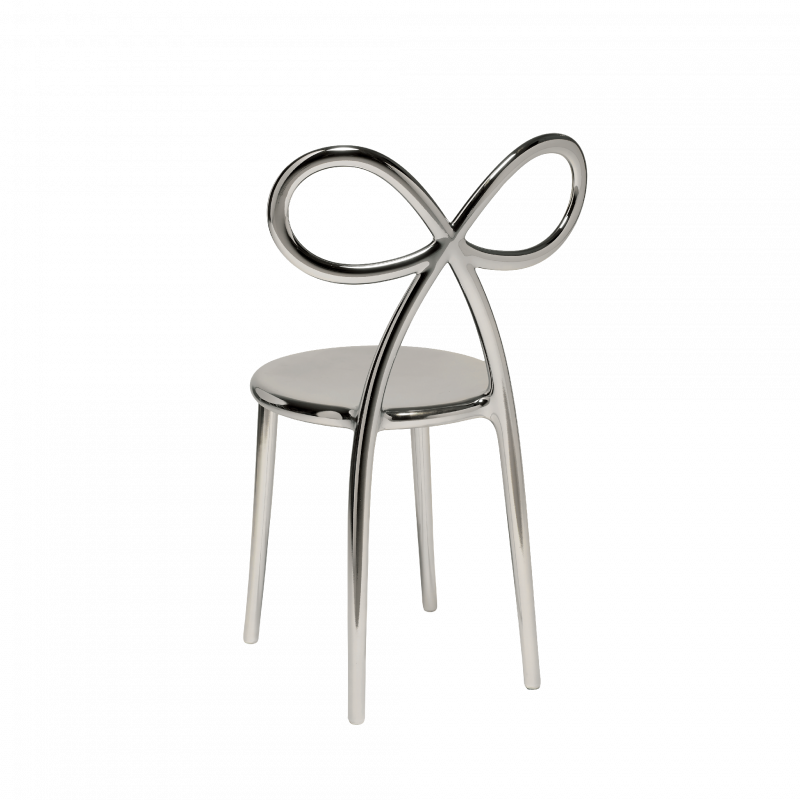 Silver Ribbon Chair Metal