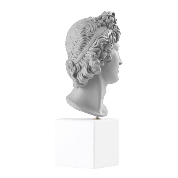 Apollo Head Statue in Grey XL