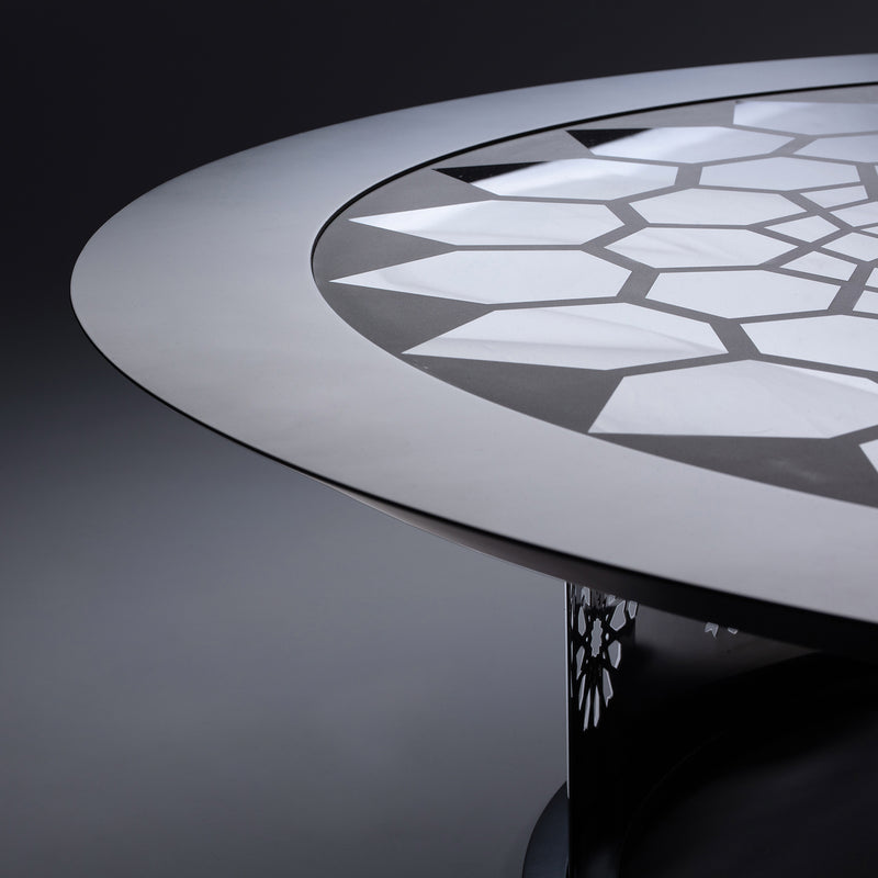 Arabesque Black Lacquer and Glass Coffee Table