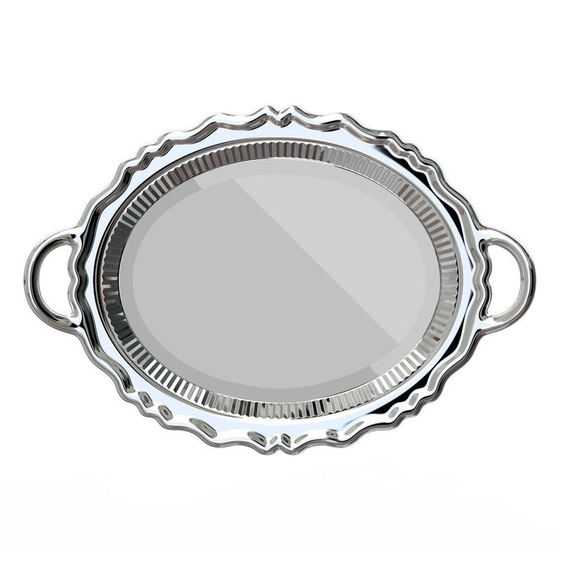 Silver Metal Finish Plateau Mirror
