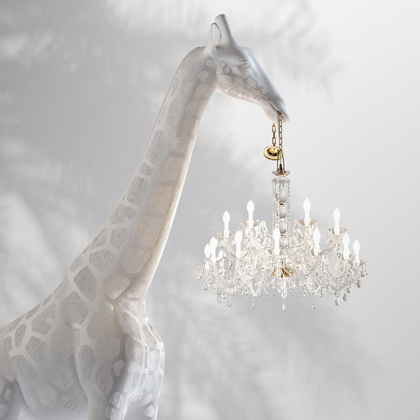 Qeeboo White Giraffe Chandelier, Marcantonio