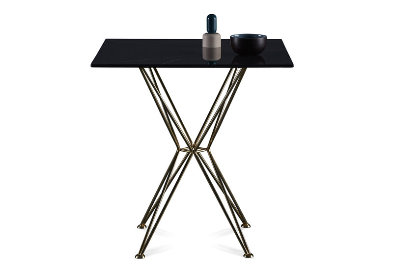 Star Black Marble Side Table