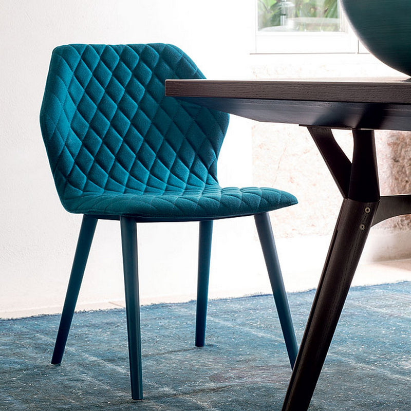 Blue Quilted Ava Chair