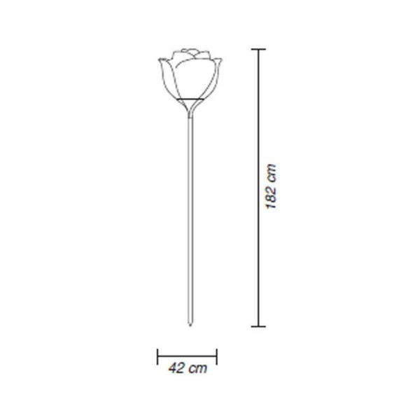Baby Love White Rose Large Outdoor Floor Lamp