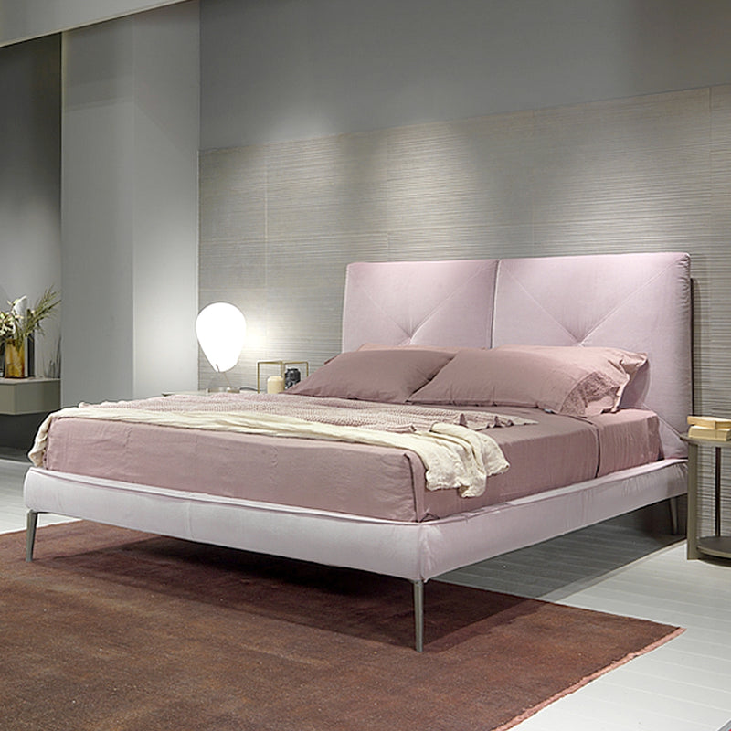 Pink Velvet Charlotte Bed King Size