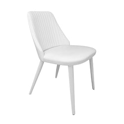 White Leather Dining Chair