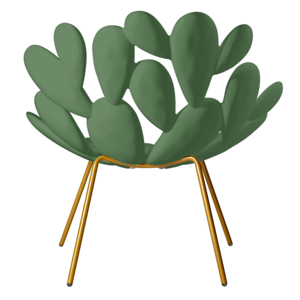 Green & Brass Outdoor Cactus Chair