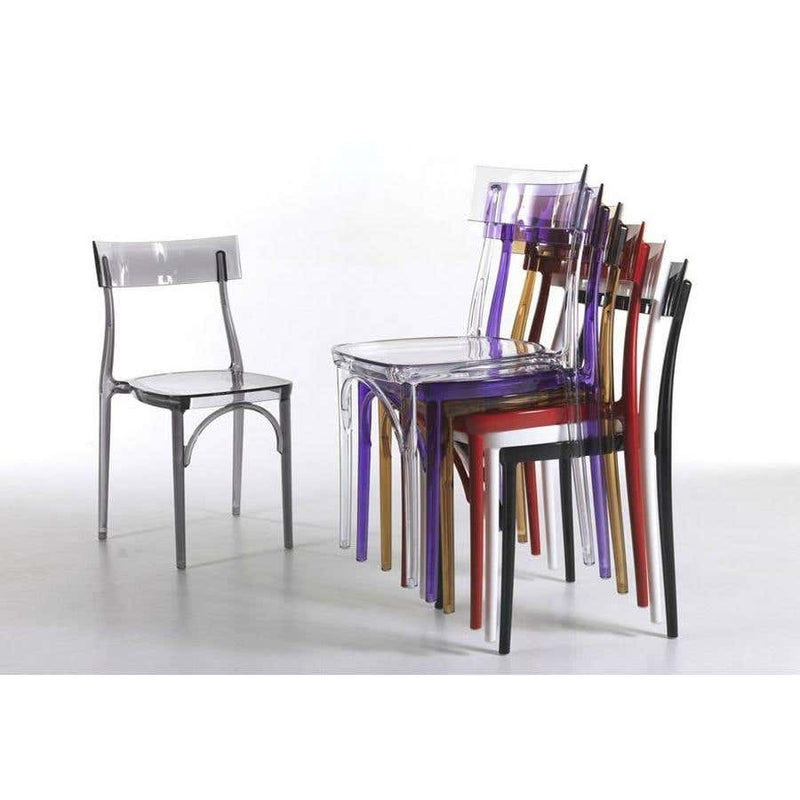 Milani, Transparent Polycarbonate Dining Chair