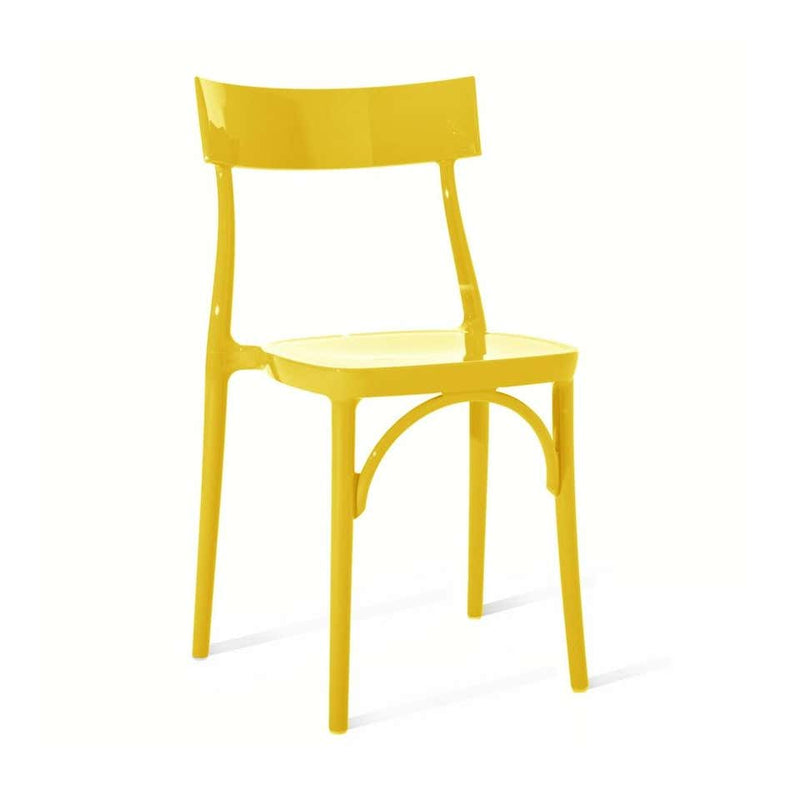 Milani, Glossy Yellow Polycarbonate Dining Chair