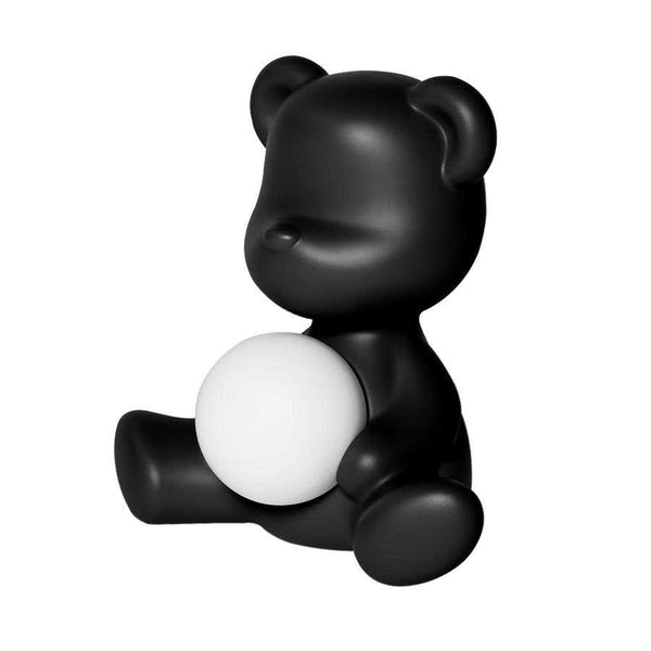 Black Teddy Bear Lamp LED Rechargeable