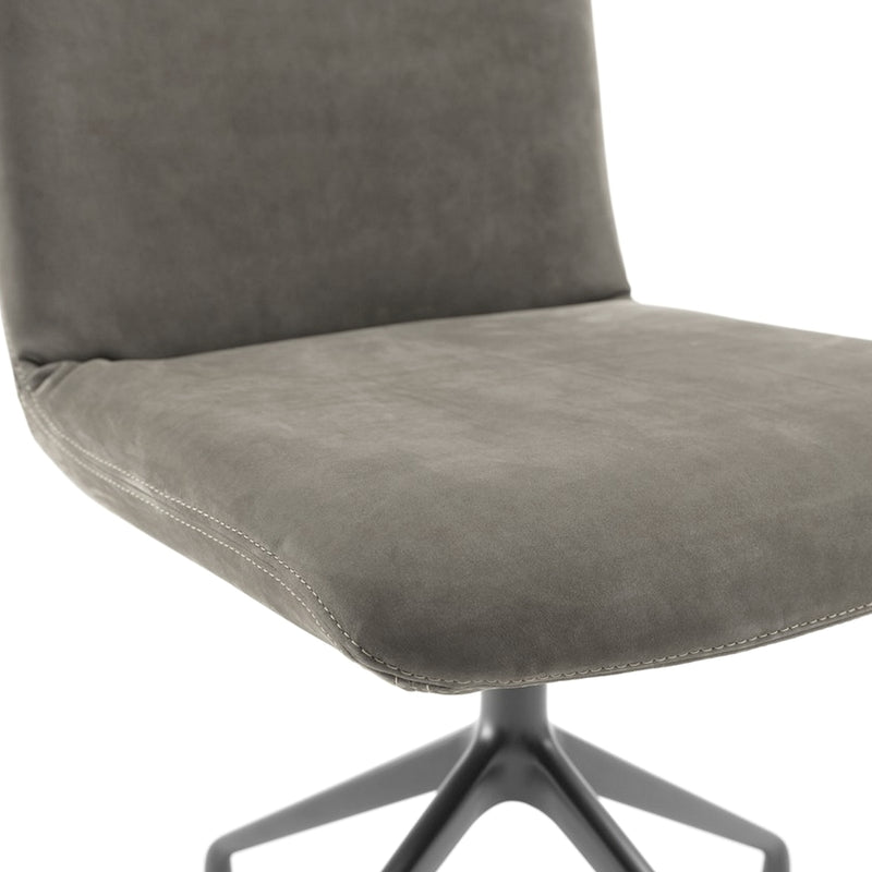Grey Suede Dining Chair