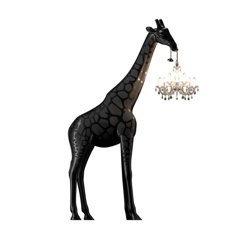 8.6 ft Tall Black Indoor Giraffe Chandelier