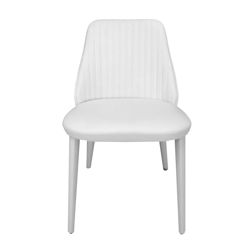 White Leather Dining Chair