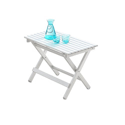 White Lacquer Aluminium Outdoor Folding Table