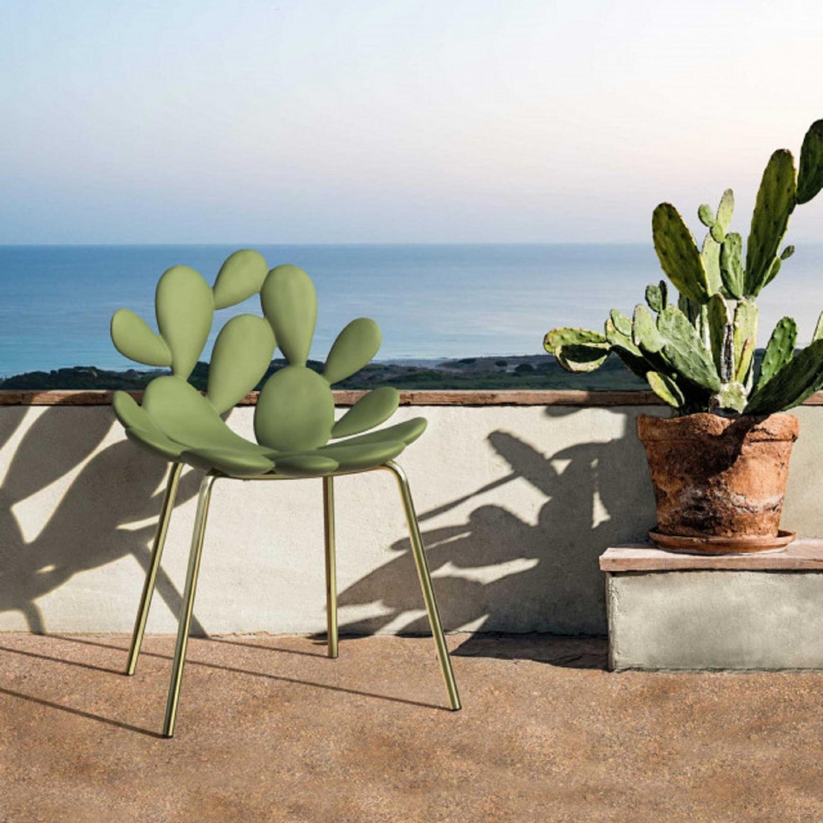 Green & Brass Outdoor Filicudi Cactus Chair