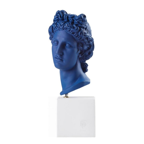 Apollo Head Statue in Blue XL