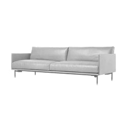 Wilton Leather Grey Sofa