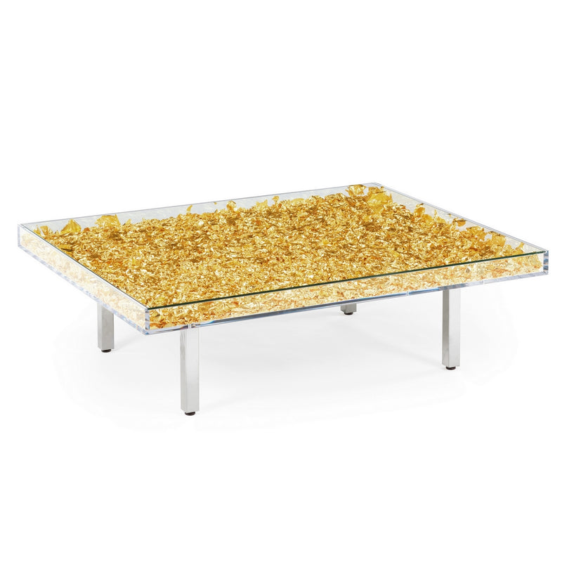 Yves Klein Gold "Monogold" Glass Table