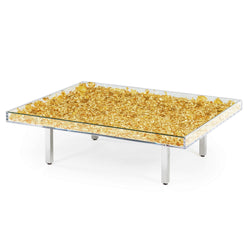 Yves Klein Gold "Monogold" Glass Table